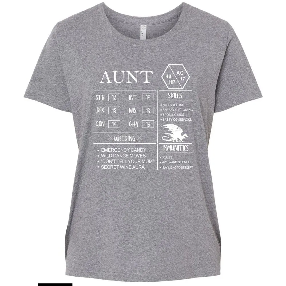 Aunt Stats Ladies Curvy Jersey - Granite Heather - 9