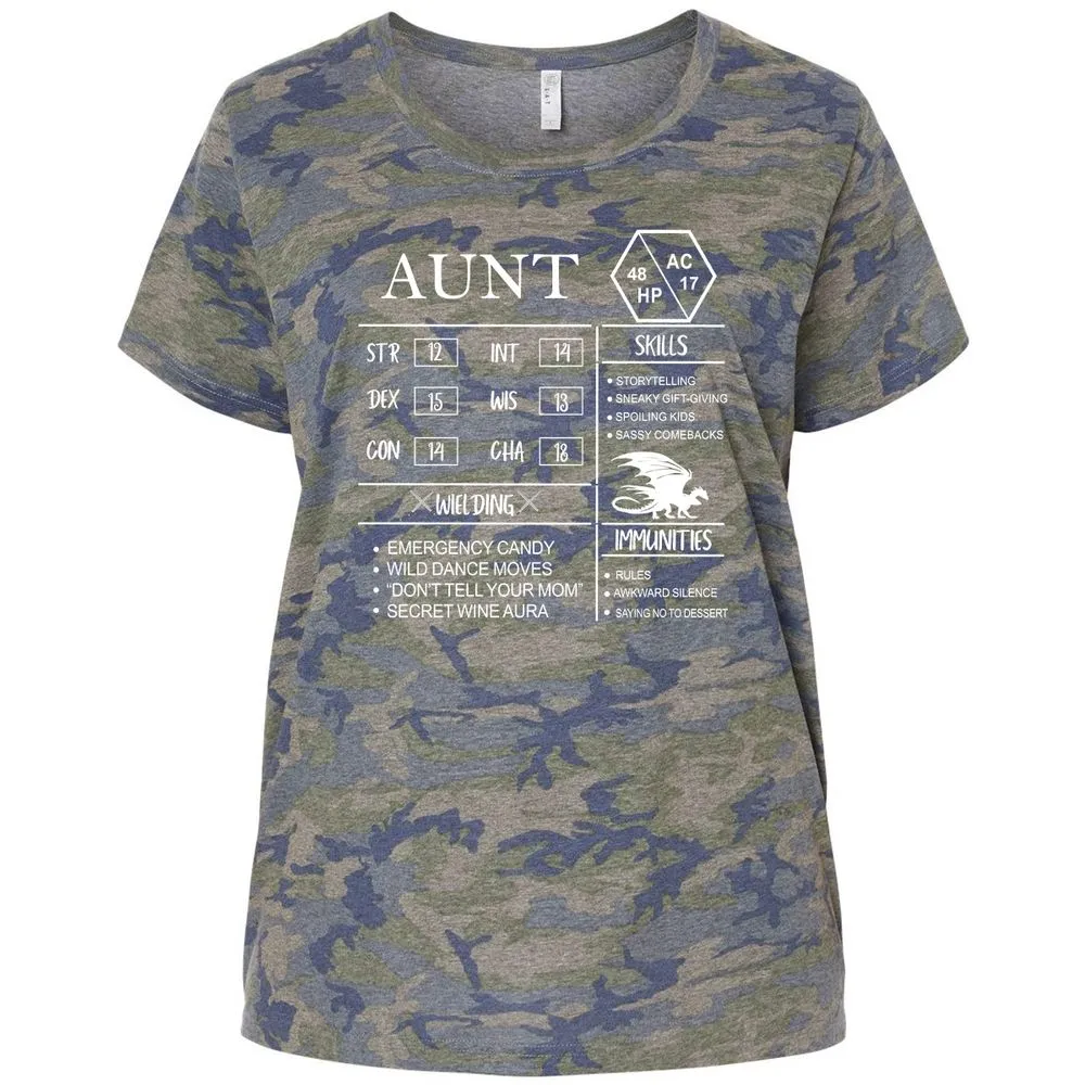 Aunt Stats Ladies Curvy Jersey - Vintage Camo - 5