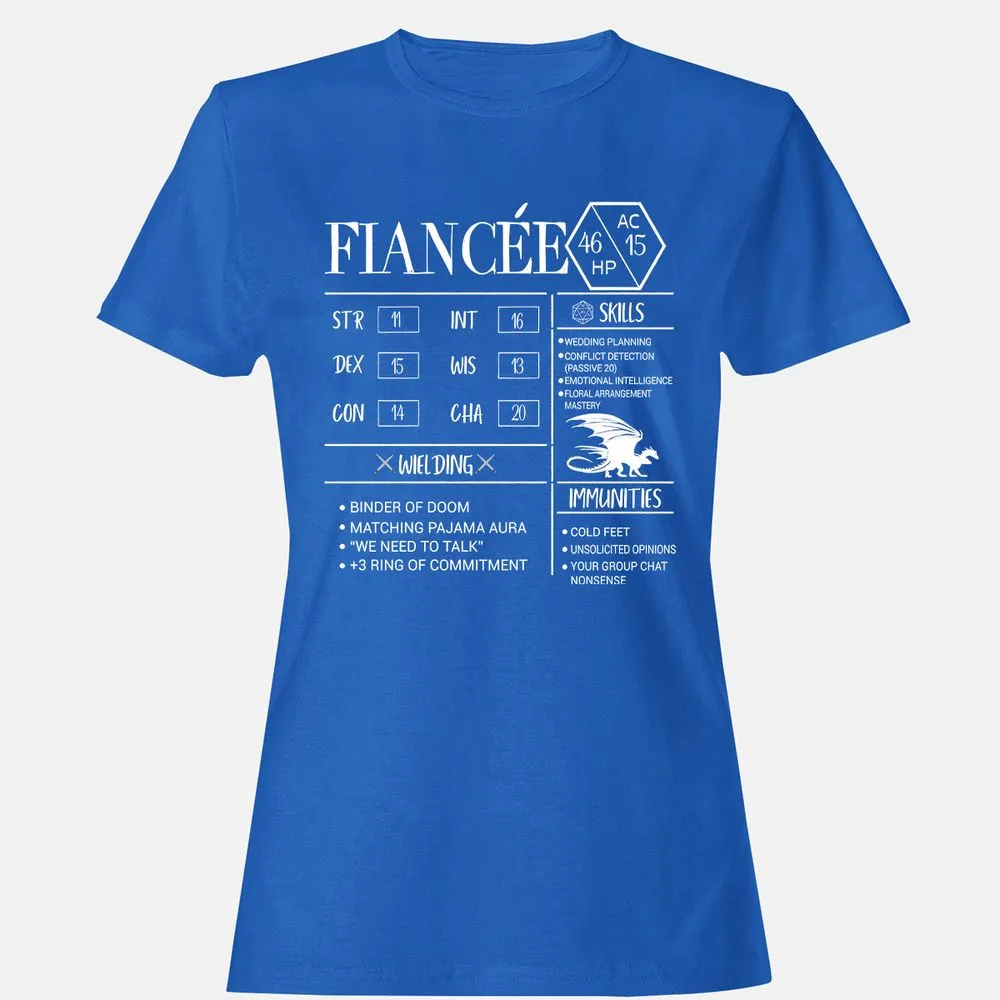 Fiancee Stats Women's T-Shirt - Royal - 14