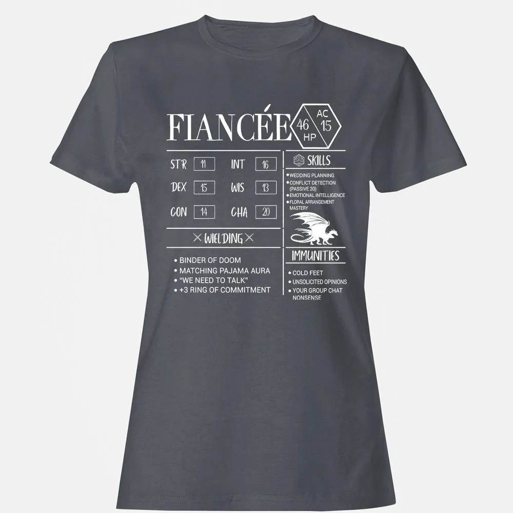 Fiancee Stats Women's T-Shirt - Dark Heather - 5