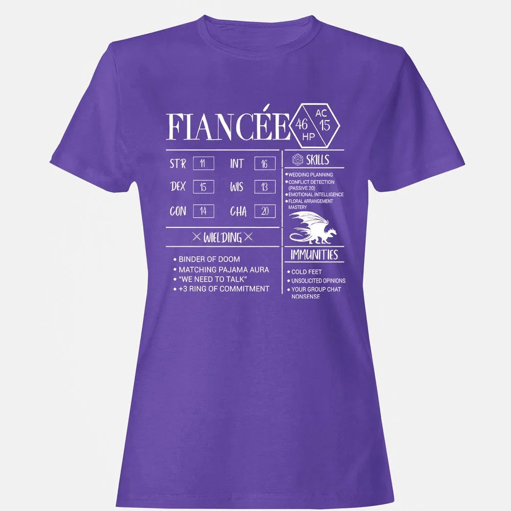 Fiancee Stats Women's T-Shirt - Purple - 12