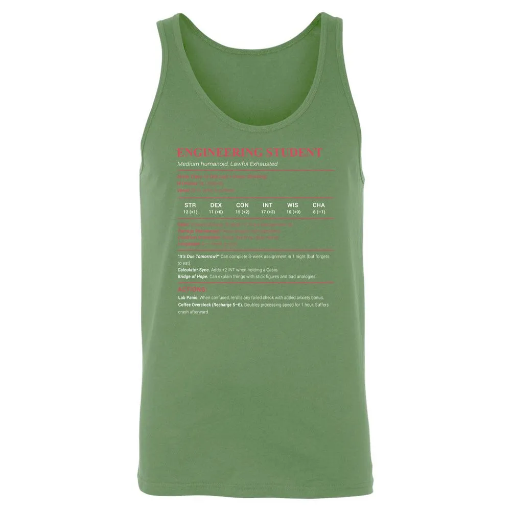 Engineering Student Unisex Jersey Tank - Leaf - 10