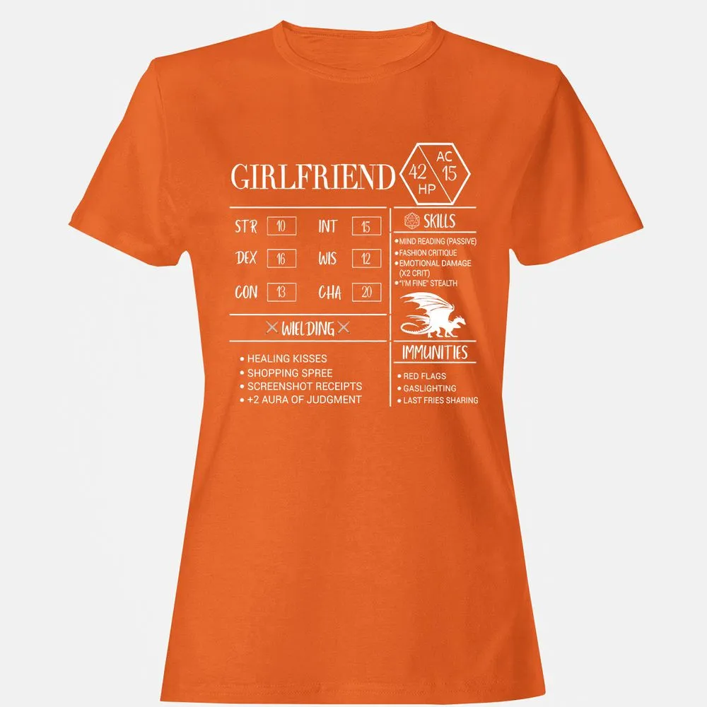 Girlfriend Stats Women's T-Shirt - Orange - 11