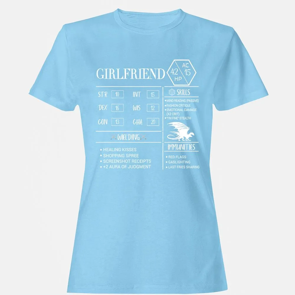 Girlfriend Stats Women's T-Shirt - Light Blue - 8