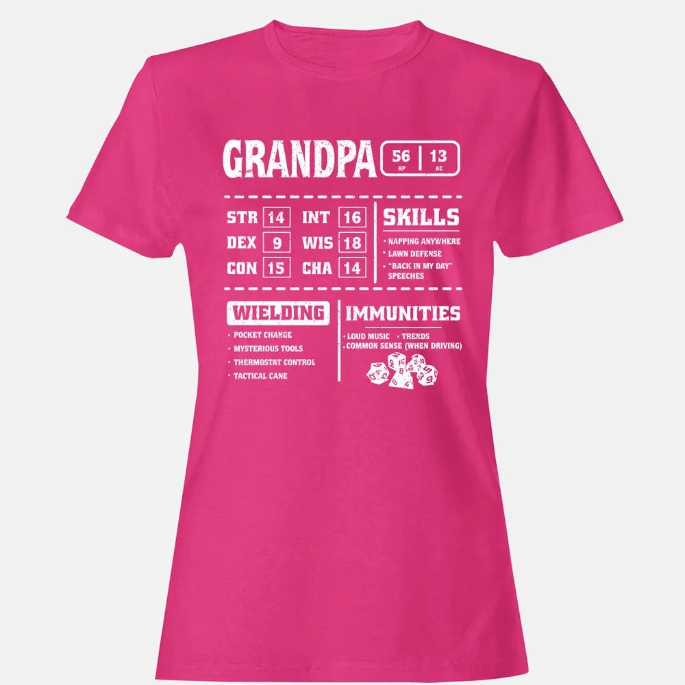 Grandpa Stats 2 Women's T-Shirt - Heliconia - 6