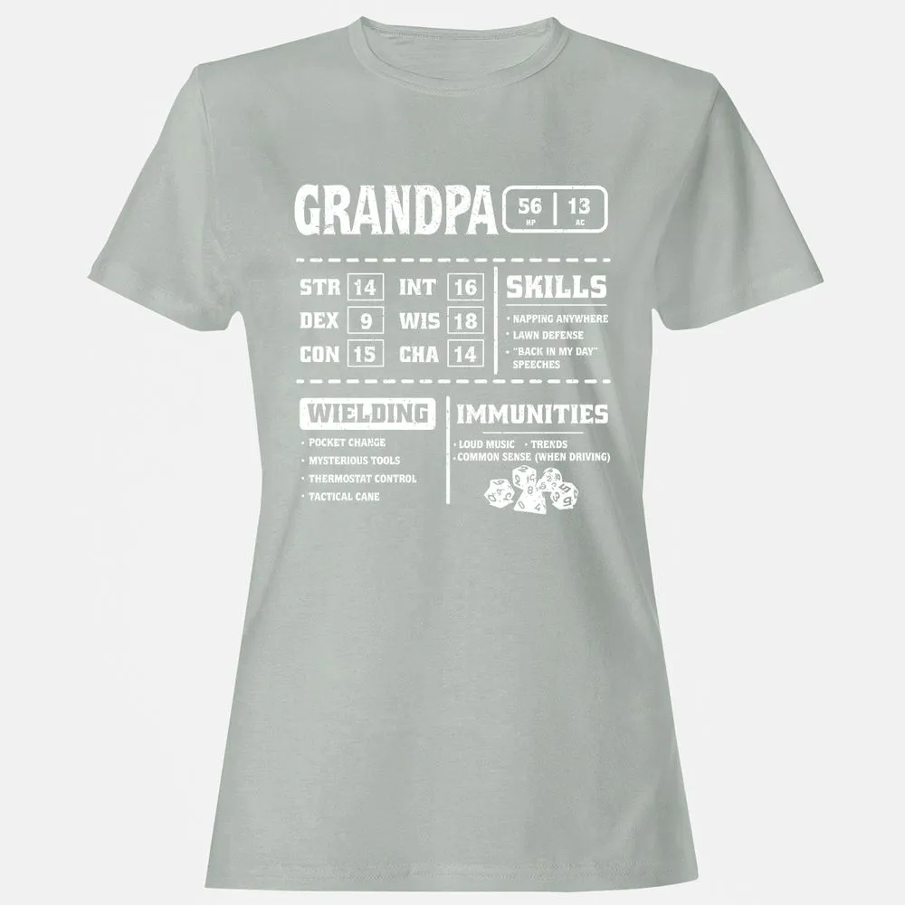 Grandpa Stats 2 Women's T-Shirt - Ash - 2