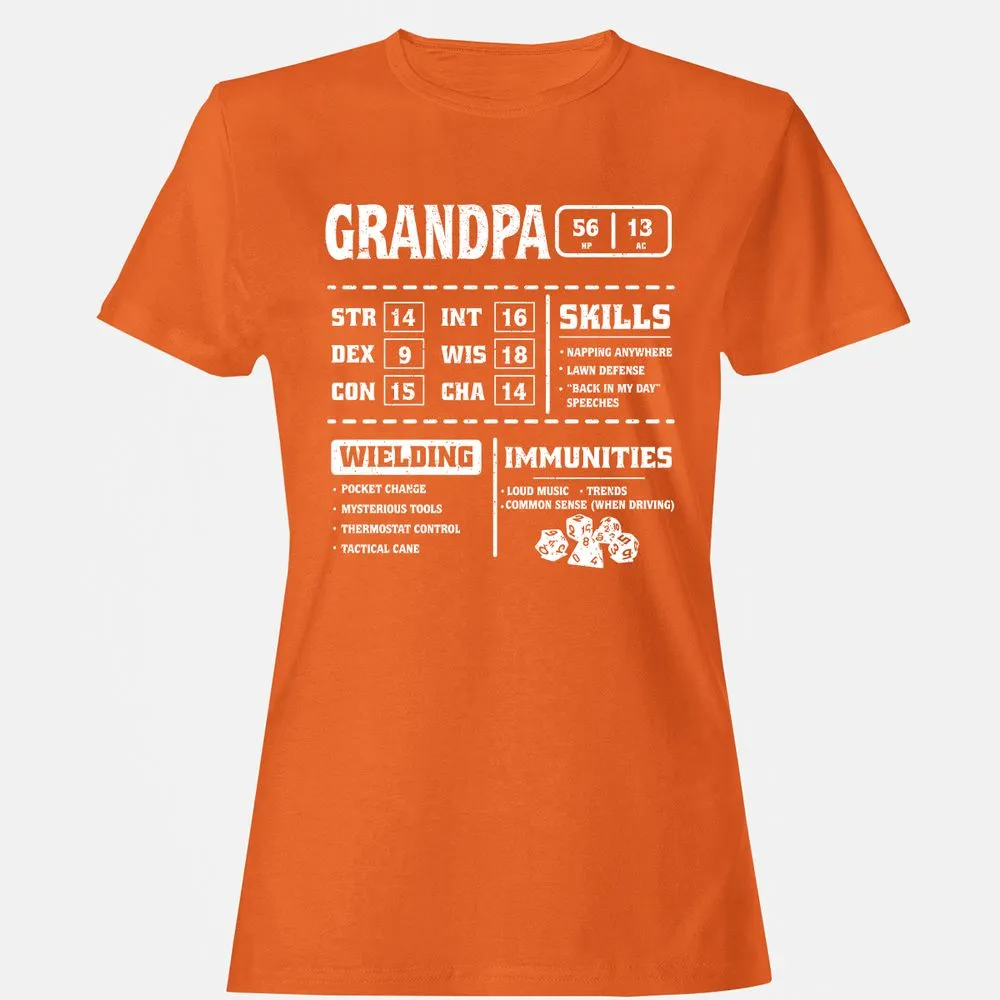 Grandpa Stats 2 Women's T-Shirt - Orange - 11