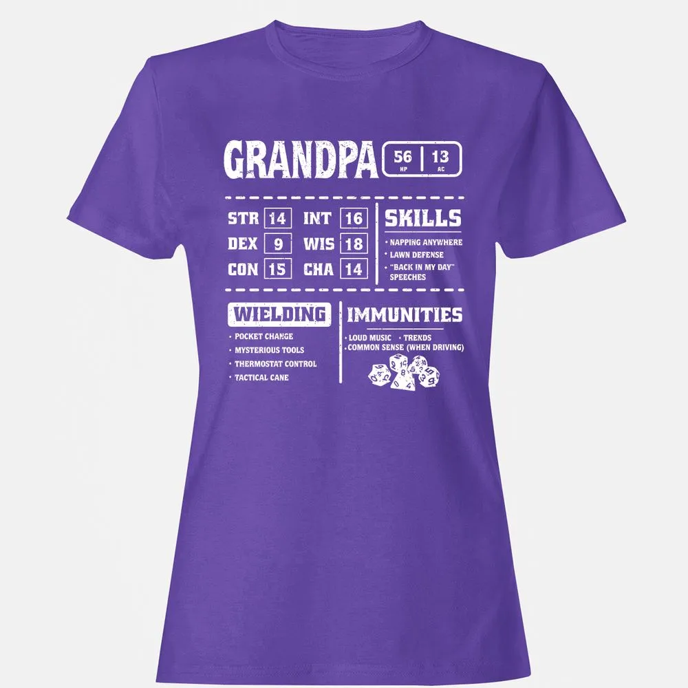 Grandpa Stats 2 Women's T-Shirt - Purple - 12