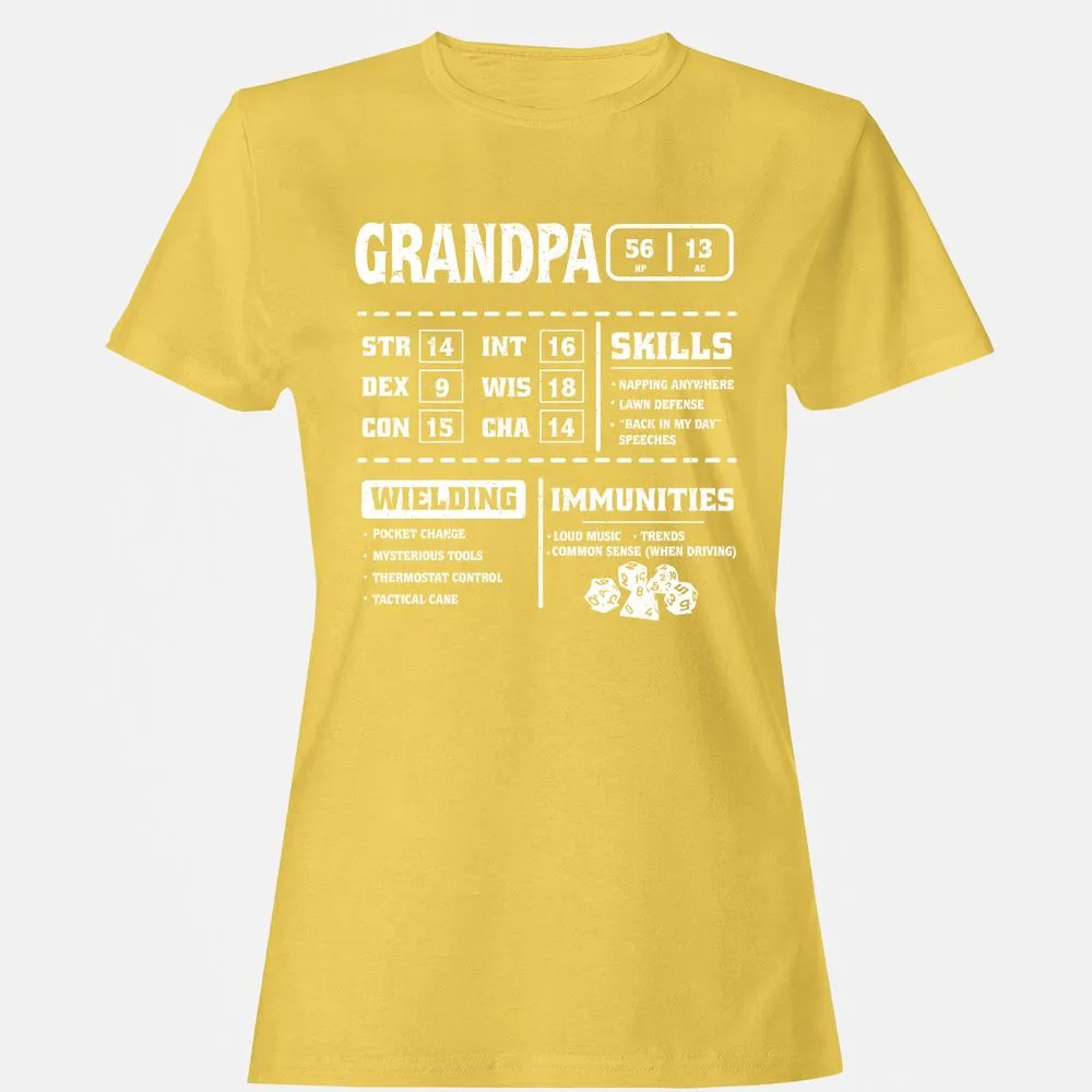 Grandpa Stats 2 Women's T-Shirt - Daisy - 4