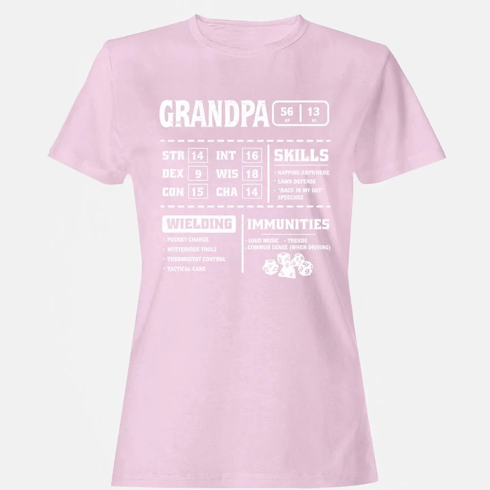 Grandpa Stats 2 Women's T-Shirt - Light Pink - 9