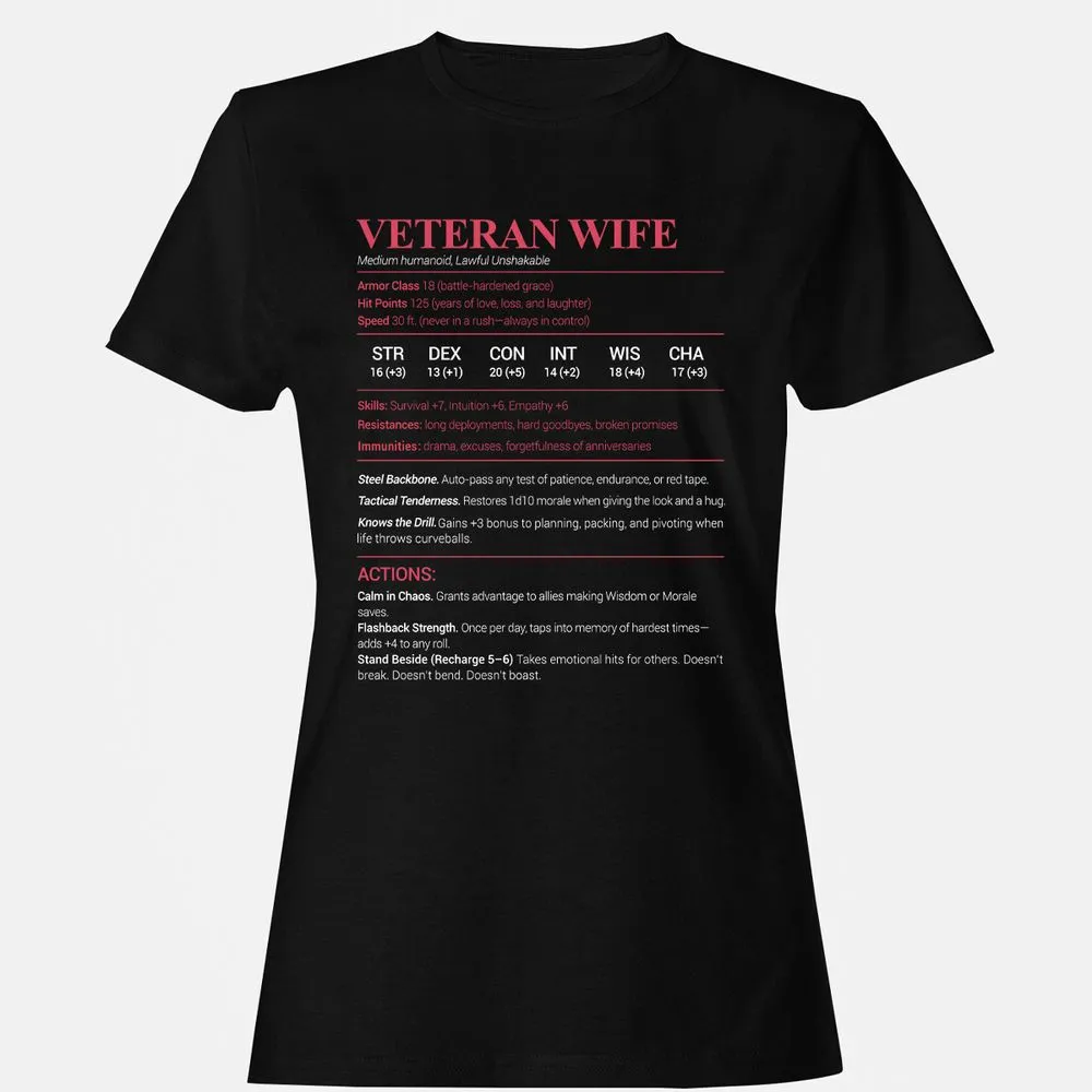 Veteran New Women's T-Shirt - Black - 1