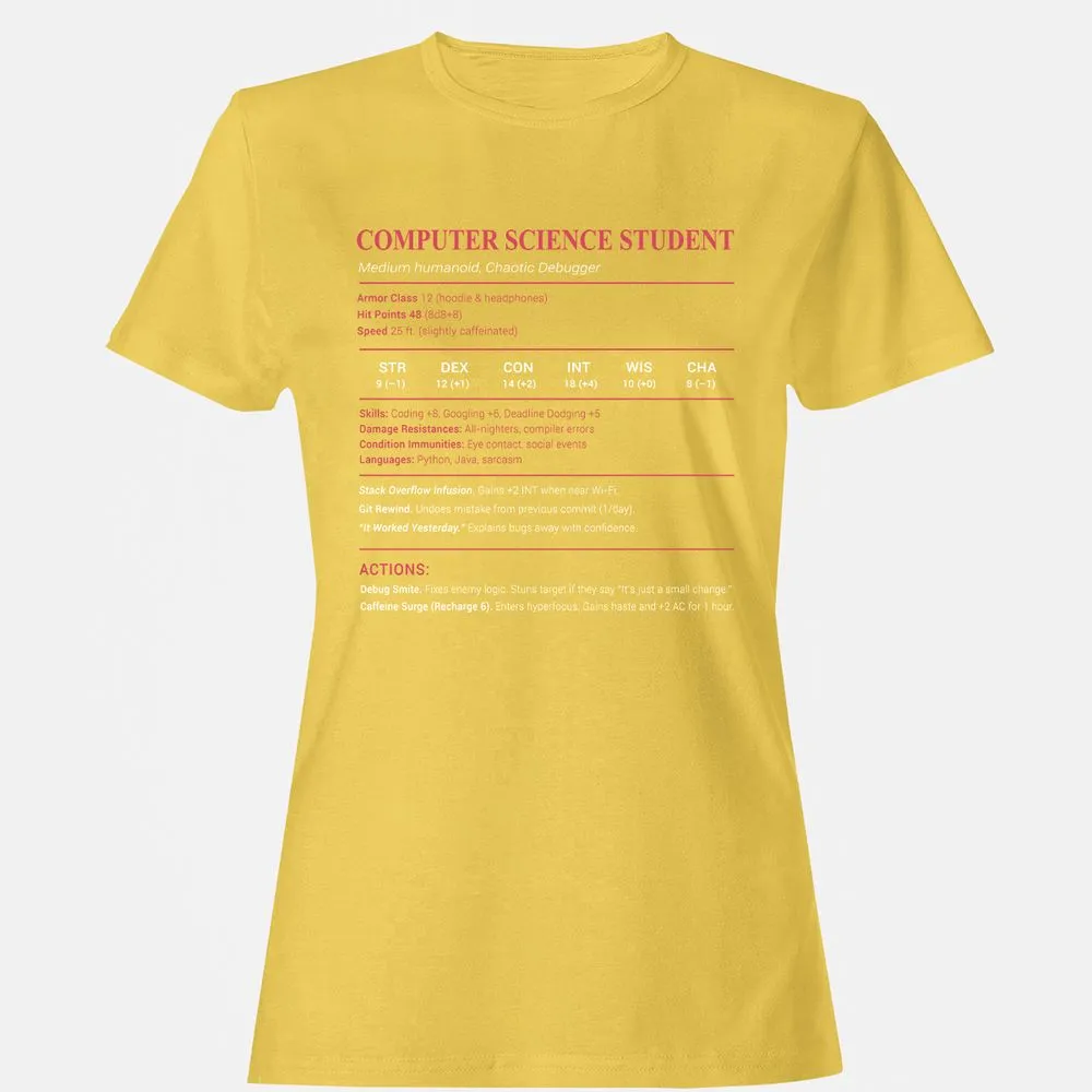 Computer Science Student Women's T-Shirt - Daisy - 4