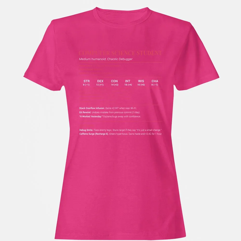 Computer Science Student Women's T-Shirt - Heliconia - 6