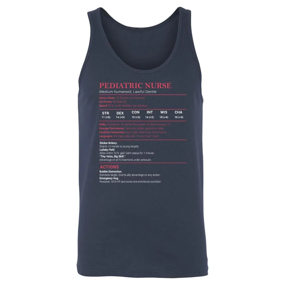 Pediatric Nurse Unisex Jersey Tank - Navy - 2
