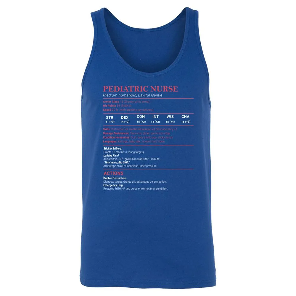 Pediatric Nurse Unisex Jersey Tank - True Royal - 13