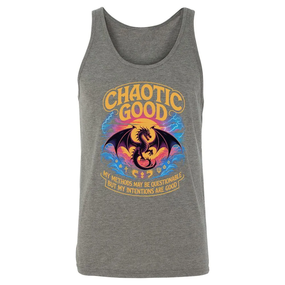 Chaotic Good Unisex Jersey Tank - Grey Triblend - 8