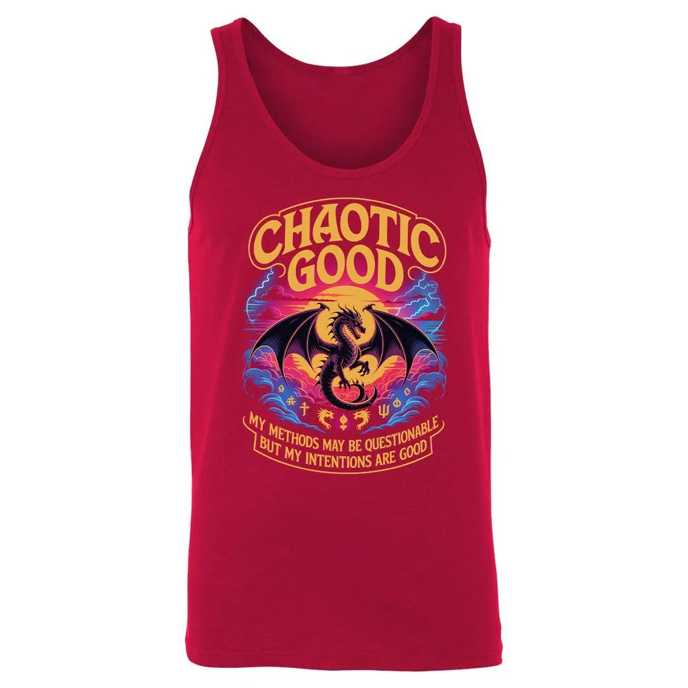 Chaotic Good Unisex Jersey Tank - Red - 11