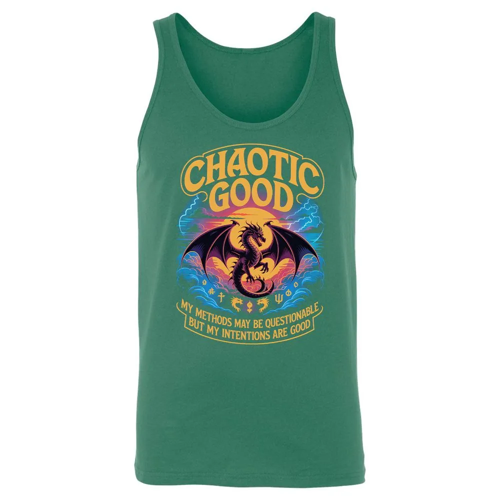 Chaotic Good Unisex Jersey Tank - Kelly - 9