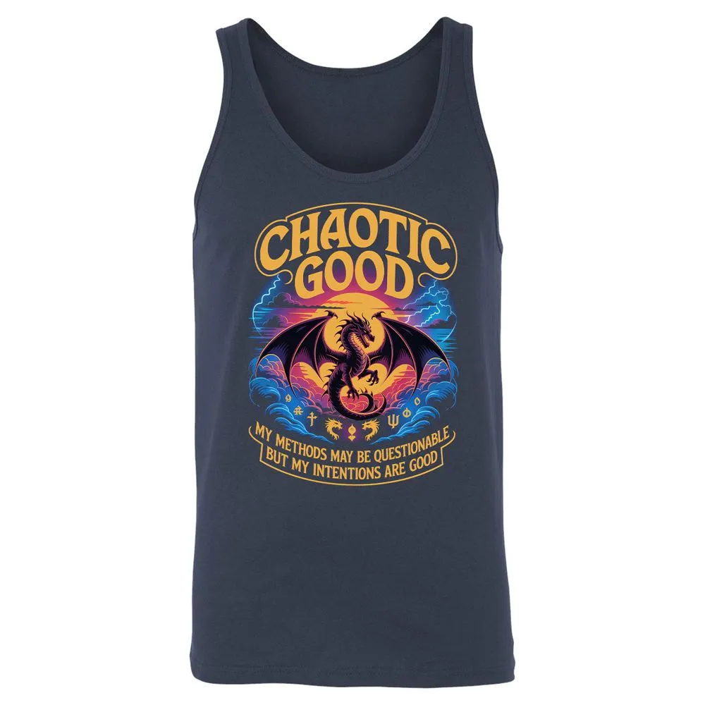 Chaotic Good Unisex Jersey Tank - Navy - 2