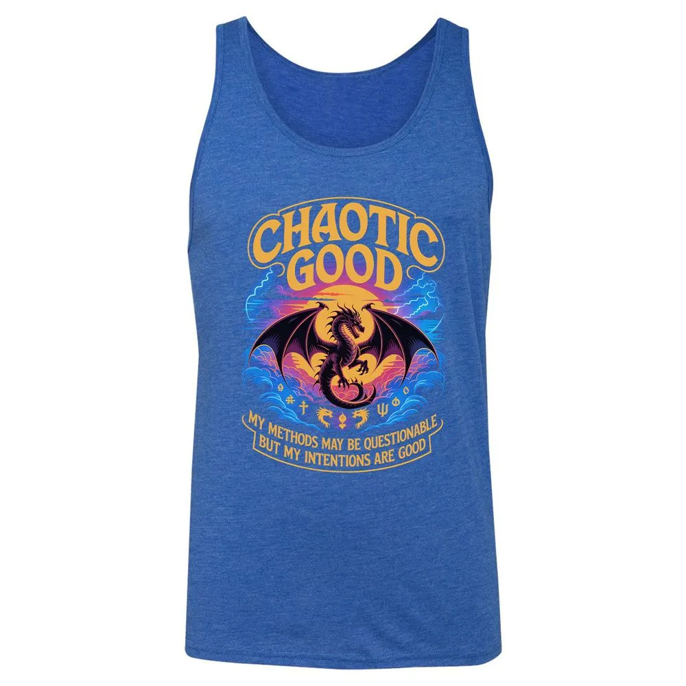Chaotic Good Unisex Jersey Tank - True Royal Triblend - 12