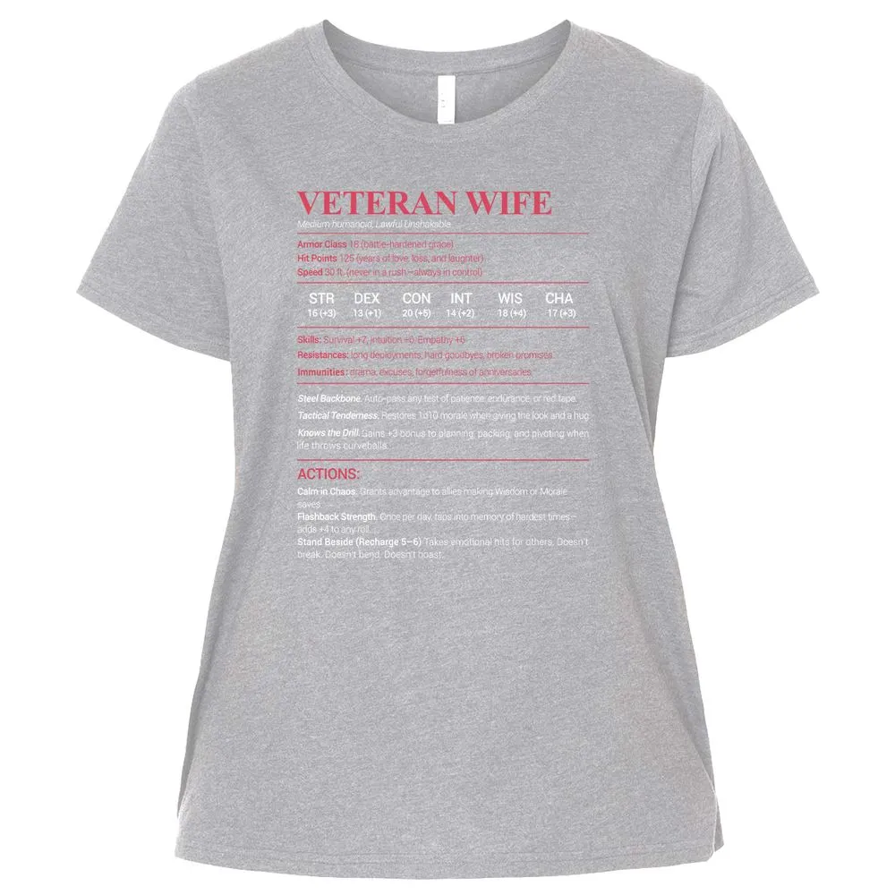 Veteran New Ladies Curvy Jersey - Heather - 3