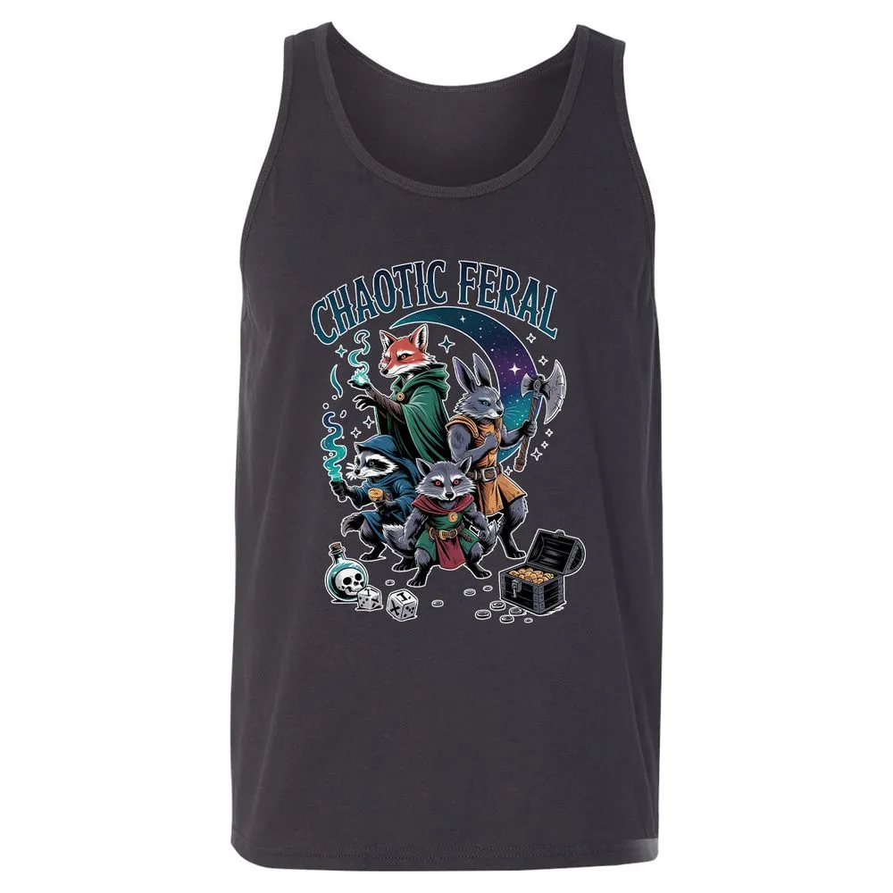 Chaotic Feral Unisex Jersey Tank - Dark Grey - 7