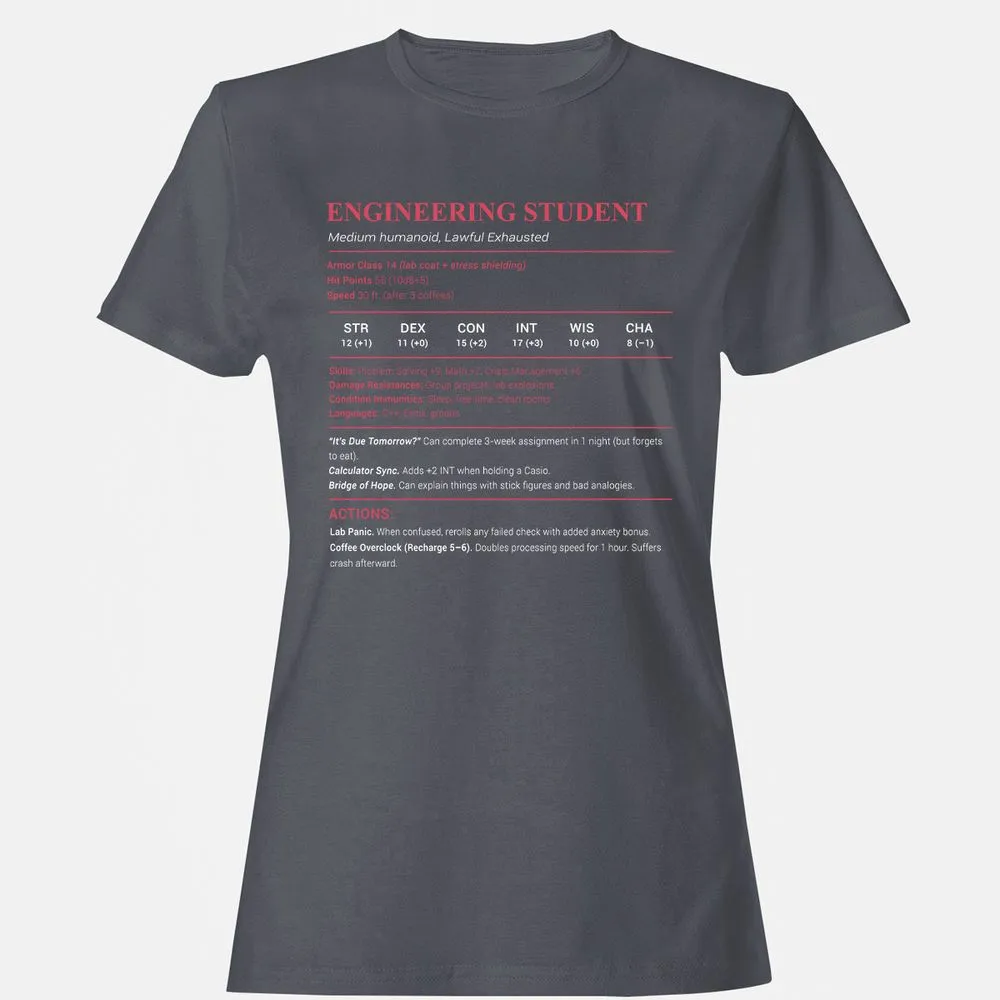 Engineering Student Women's T-Shirt - Dark Heather - 5