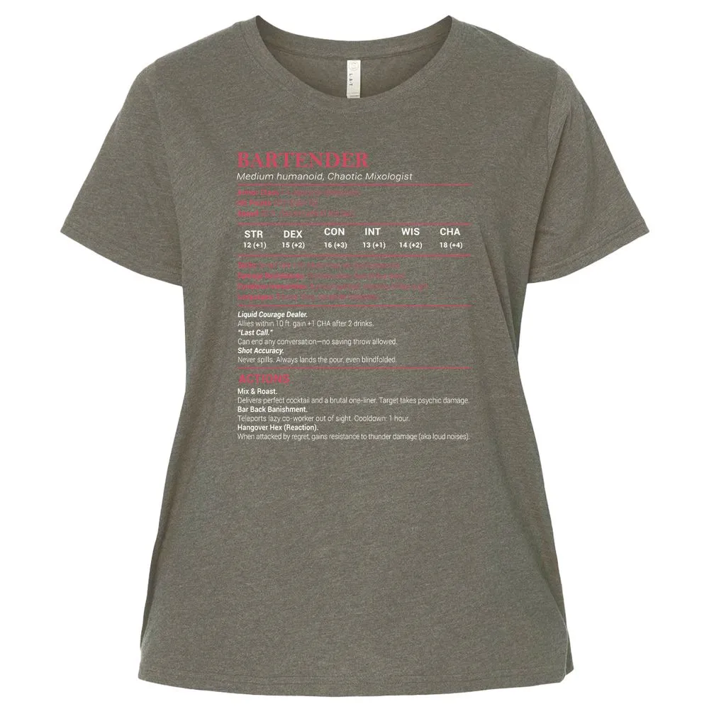 Bartender Stats Ladies Curvy Jersey - Bamboo Blackout - 2