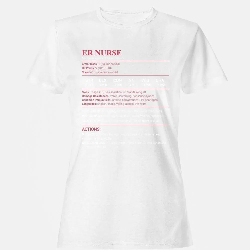 ER Nurse Women's T-Shirt - White - 16