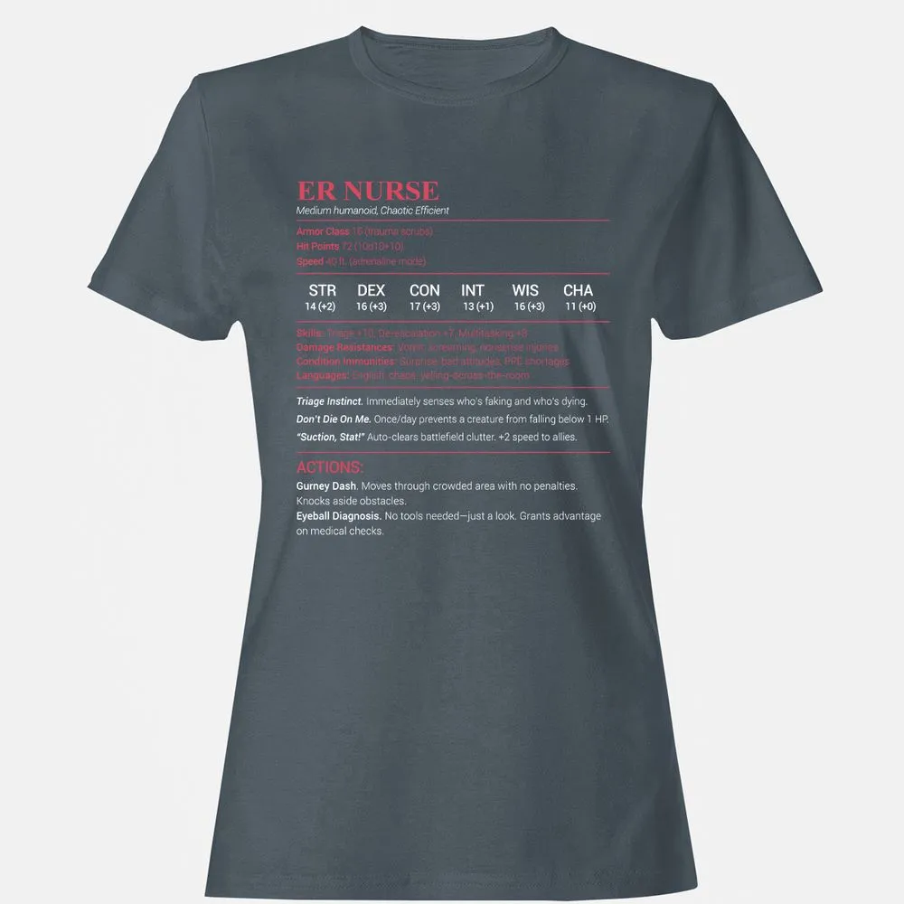 ER Nurse Women's T-Shirt - Charcoal - 3