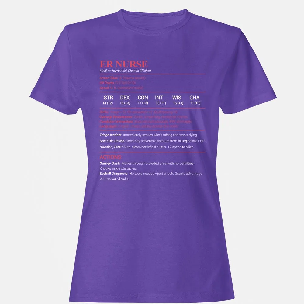 ER Nurse Women's T-Shirt - Purple - 12