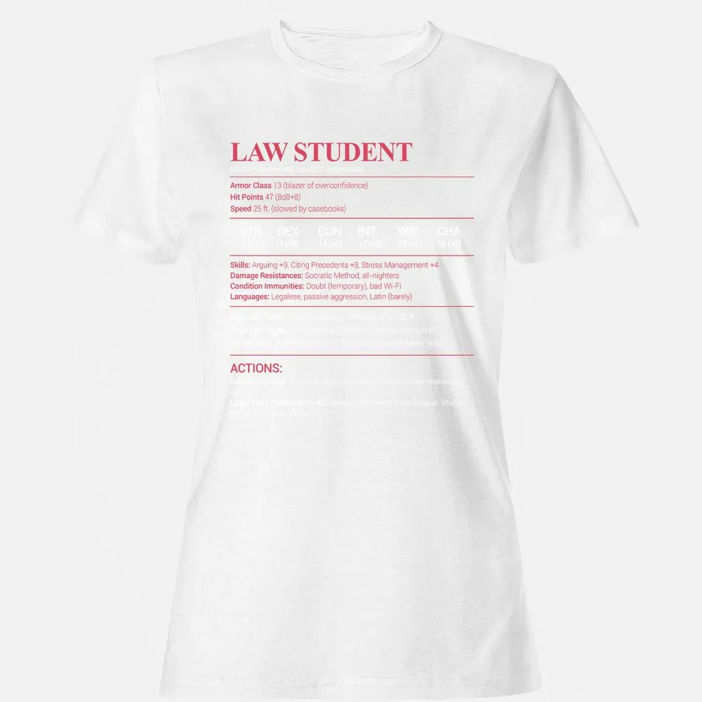 Law Student Women's T-Shirt - White - 16