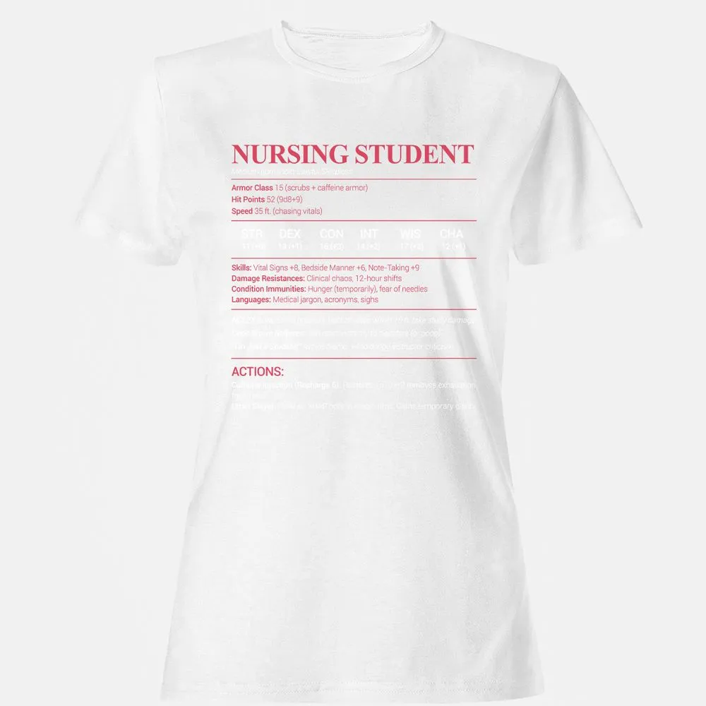 Nursing Student Women's T-Shirt - White - 16