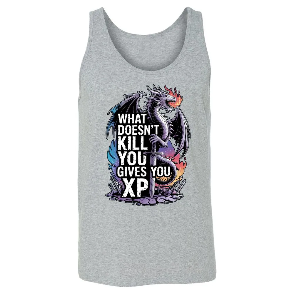 What Doesn't Kill You Dragon Unisex Jersey Tank - Athletic Heather - 4