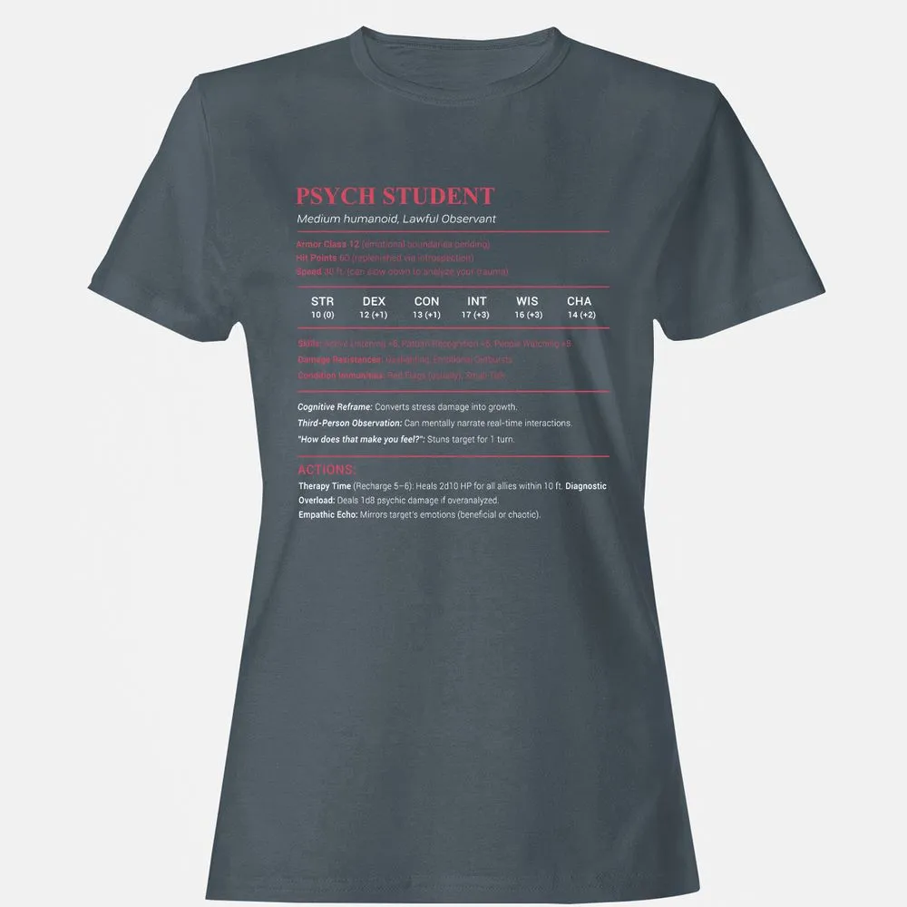 Psych Student Women's T-Shirt - Charcoal - 3