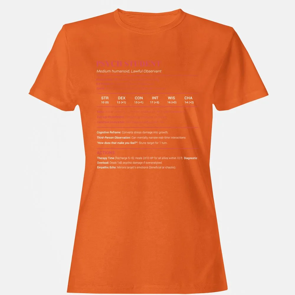 Psych Student Women's T-Shirt - Orange - 11