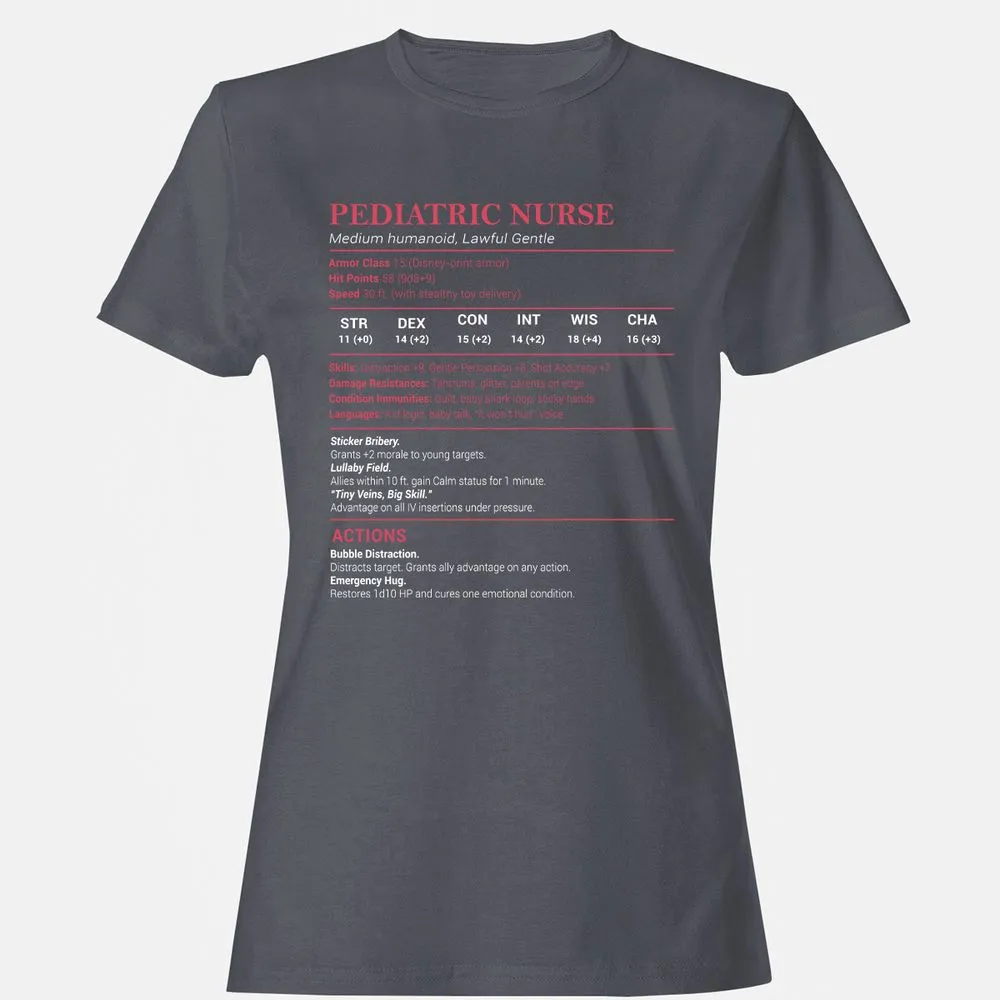 Pediatric Nurse Women's T-Shirt - Dark Heather - 5