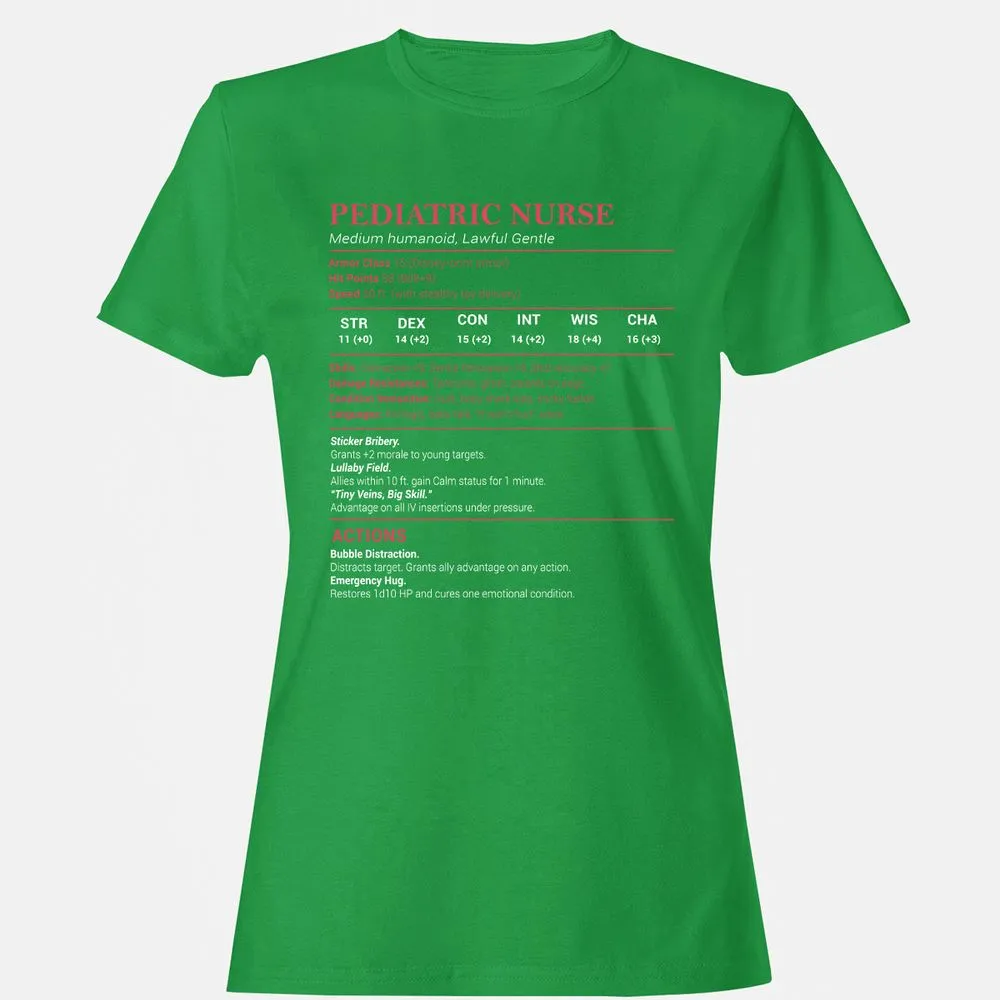 Pediatric Nurse Women's T-Shirt - Irish Green - 7