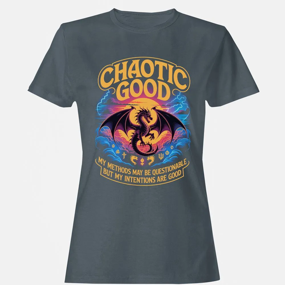 Chaotic Good Women's T-Shirt - Charcoal - 3