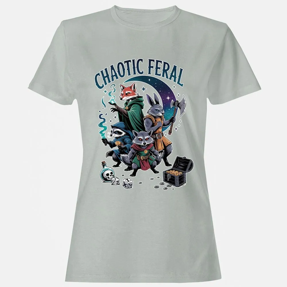 Chaotic Feral Women's T-Shirt - Ash - 2
