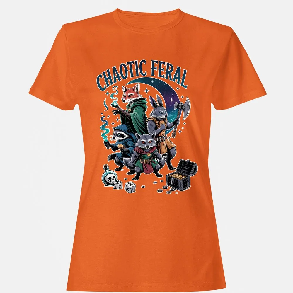 Chaotic Feral Women's T-Shirt - Orange - 11