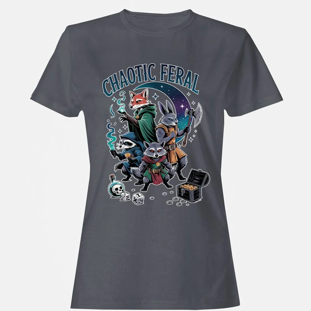 Chaotic Feral Women's T-Shirt - Dark Heather - 5
