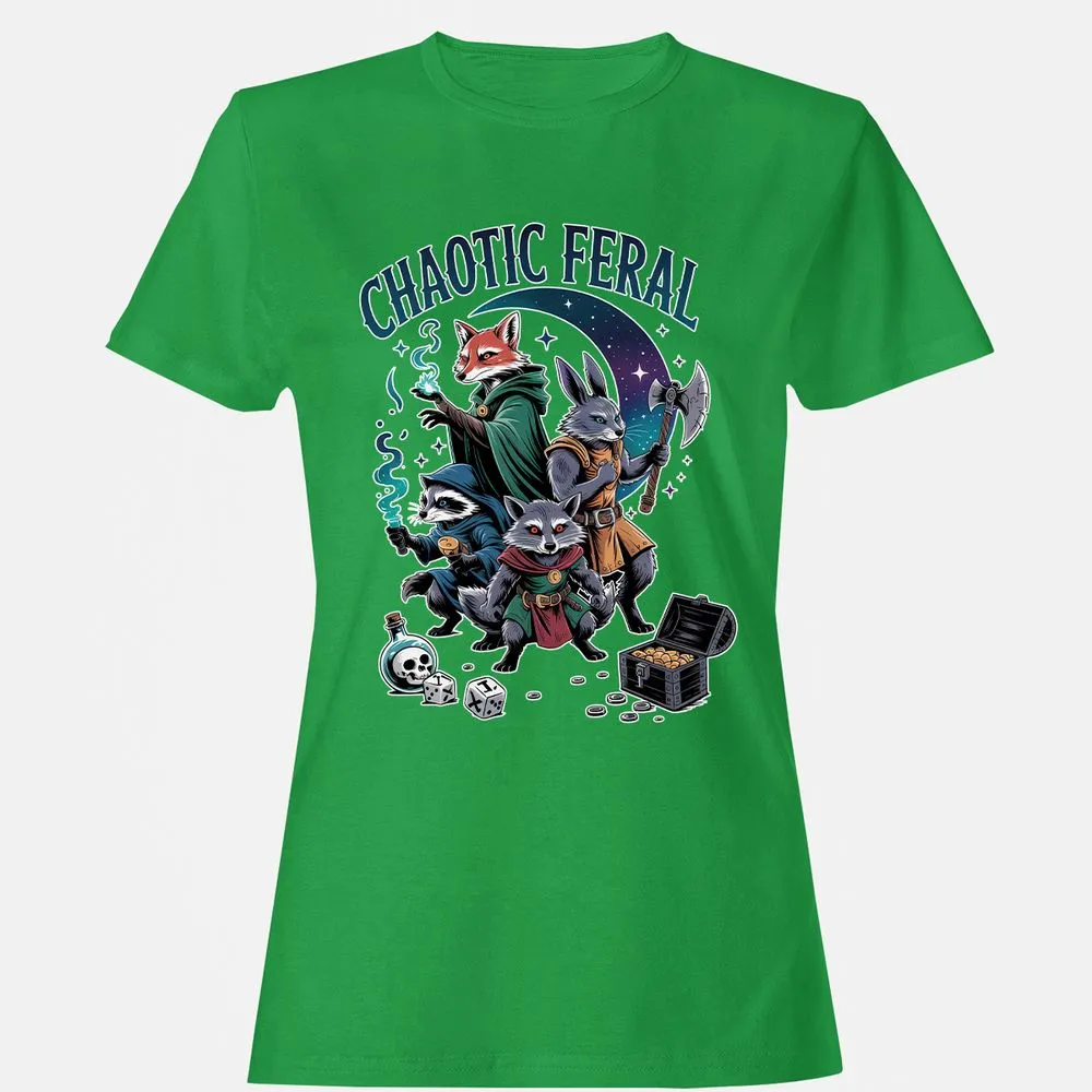 Chaotic Feral Women's T-Shirt - Irish Green - 7