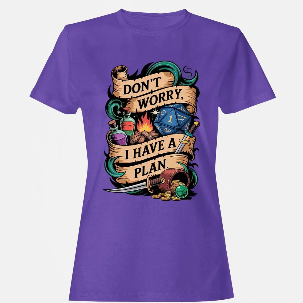 Don't Worry I Have A Plan Women's T-Shirt - Purple - 12