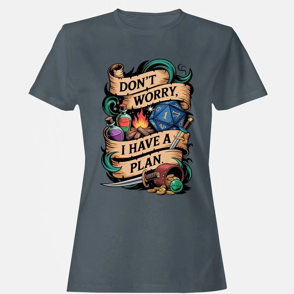 Don't Worry I Have A Plan Women's T-Shirt - Charcoal - 3