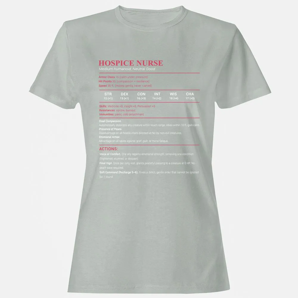 Hospice Nurse Stats Women's T-Shirt - Ash - 2