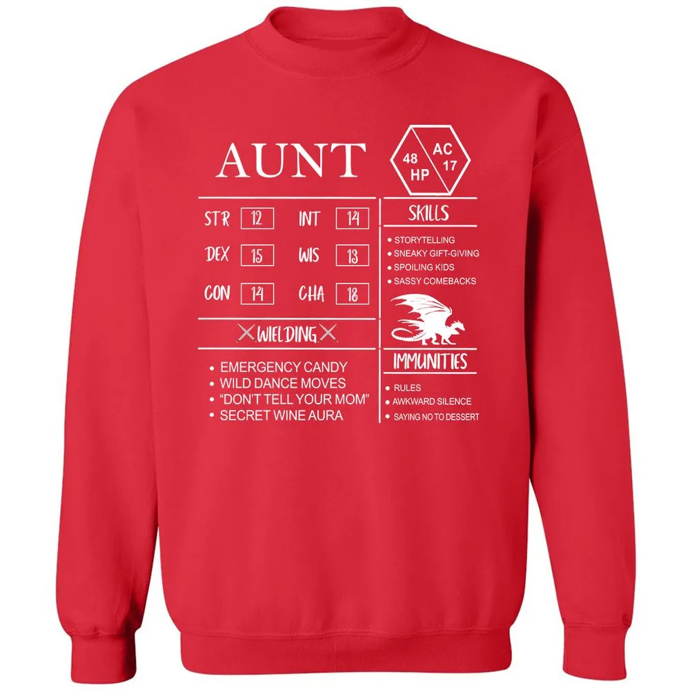 Aunt Stats Classic Unisex Sweatshirt - Red - 5
