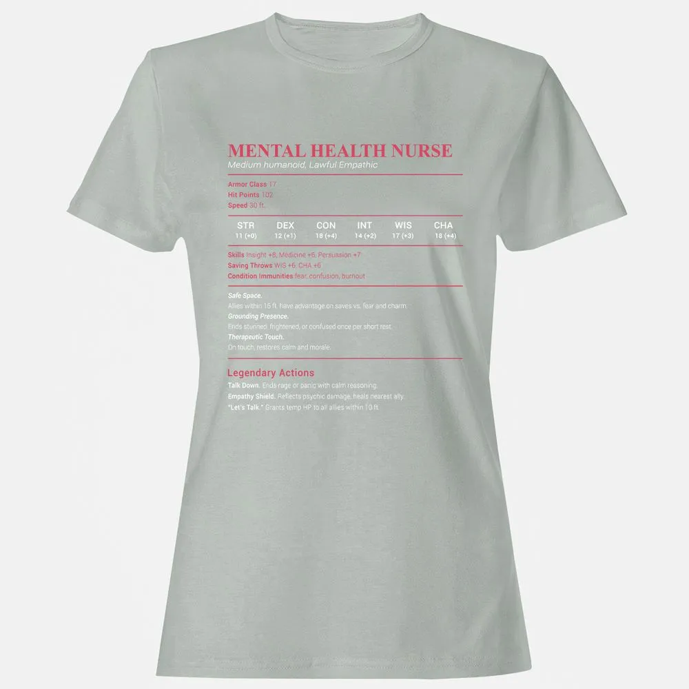 Mental Health Nurse Stats Women's T-Shirt - Ash - 2