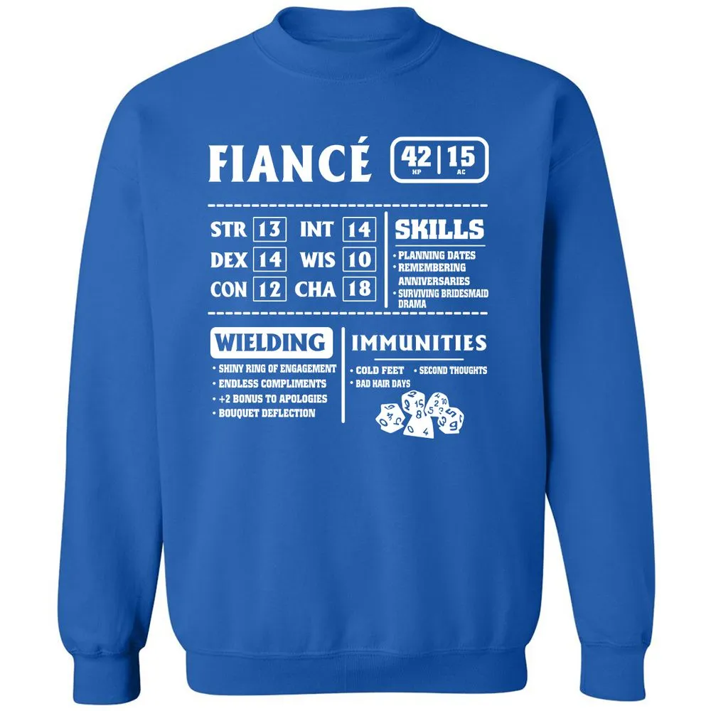 Fiance Stats Classic Unisex Sweatshirt - Royal - 9
