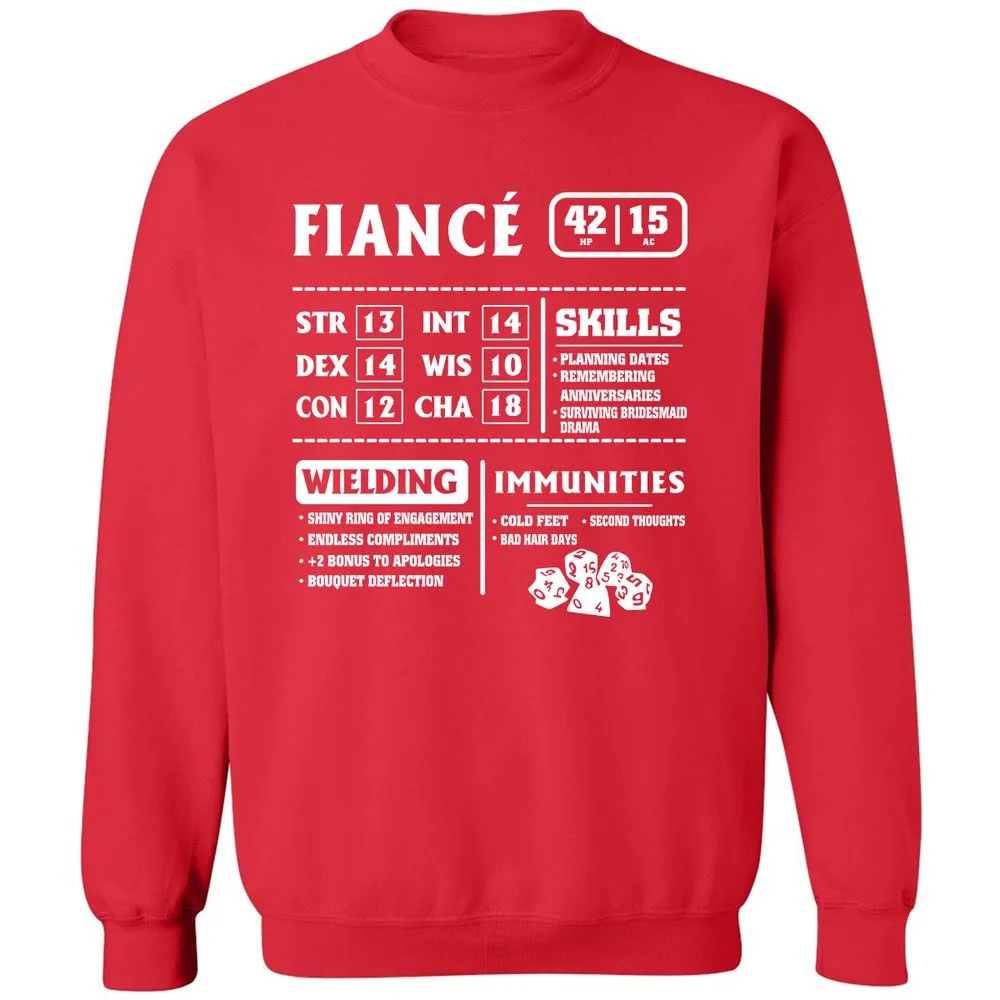 Fiance Stats Classic Unisex Sweatshirt - Red - 5
